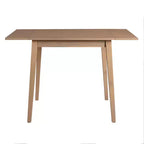 Tavolo da pranzo allungabile rettangolare Okak con gambe in legno di caucciù Tavolo da cucina per 4 persone Tavolo pieghevole per cucina, sala da pranzo