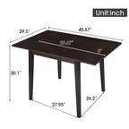 Tavolo da pranzo allungabile rettangolare Okak con gambe in legno di caucciù Tavolo da cucina per 4 persone Tavolo pieghevole per cucina, sala da pranzo