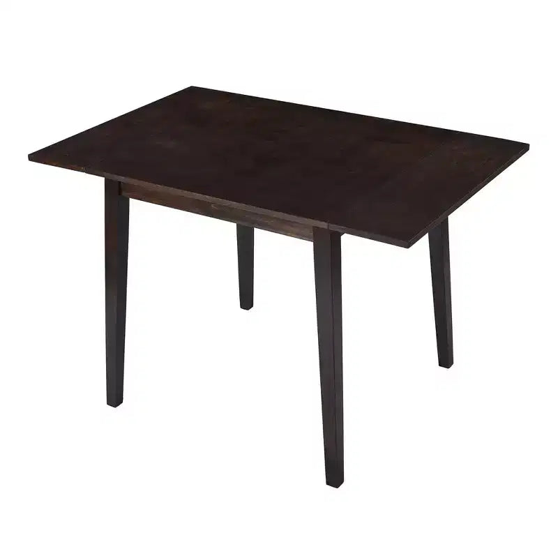 Tavolo da pranzo allungabile rettangolare Okak con gambe in legno di caucciù Tavolo da cucina per 4 persone Tavolo pieghevole per cucina, sala da pranzo