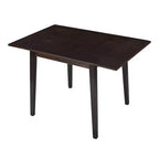 Tavolo da pranzo allungabile rettangolare Okak con gambe in legno di caucciù Tavolo da cucina per 4 persone Tavolo pieghevole per cucina, sala da pranzo