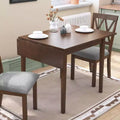 Okak Rectangular Extendable Dining Table with Rubberwood Legs Kitchen Table for 4 Folding Table for Kitchen Room, Dining Room