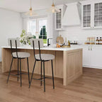 GustoWave Sgabelli da bar set da 2, sgabelli da bar moderni con schienale, sgabelli da isola con altezza seduta di 56 cm e gambe in metallo per bar, cucina
