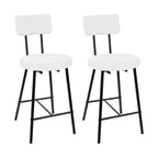 GustoWave Sgabelli da bar set da 2, sgabelli da bar moderni con schienale, sgabelli da isola con altezza seduta di 56 cm e gambe in metallo per bar, cucina