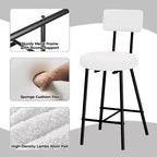 GustoWave Sgabelli da bar set da 2, sgabelli da bar moderni con schienale, sgabelli da isola con altezza seduta di 56 cm e gambe in metallo per bar, cucina