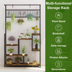 Portapiante, Scaffale in Metallo a 7 Livelli per Interni con Luci di Coltivazione - Espositore Multi-Livello per Piante, Decorazioni, Soggiorno