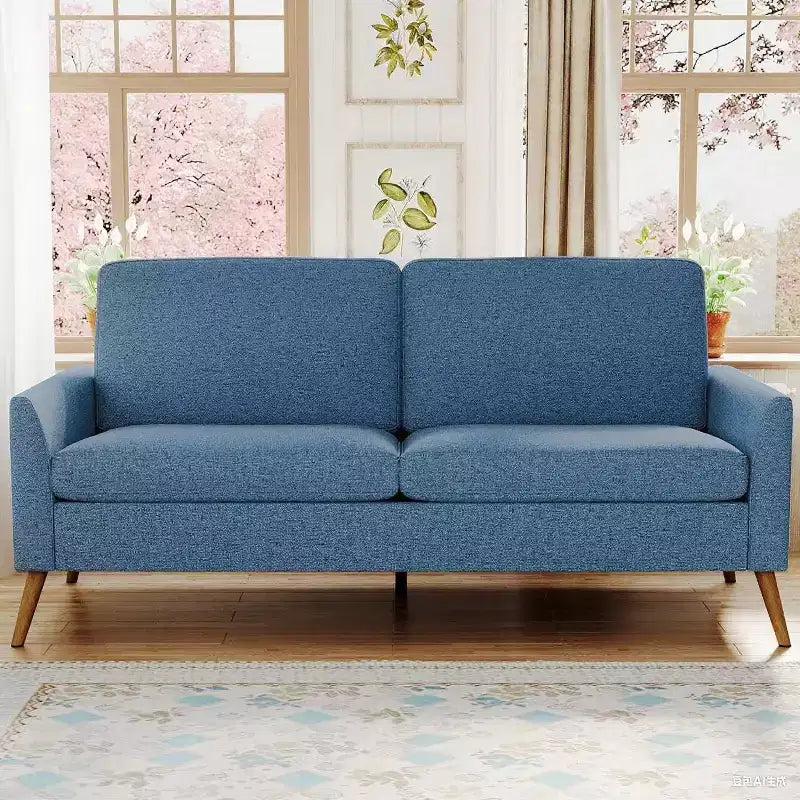 Dyonery 60 Divanetto, Comodo Divano Moderno di Metà Secolo per Soggiorno, Divanetti Piccoli con Montaggio Senza Attrezzi, per Camera da Letto Ufficio, Velluto a Coste - Beige