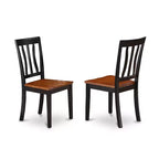 HomeStock Belmont Set da pranzo ovale da 7 pezzi con base a piedistallo, con sedia senza braccioli, nero