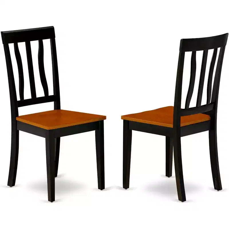 HomeStock Belmont Set da pranzo ovale da 7 pezzi con base a piedistallo, con sedia senza braccioli, nero