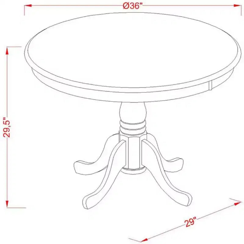Set da pranzo per cucina - Tavolo da cucina e 4 sedie per sala da pranzo