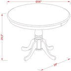 Set da pranzo per cucina - Tavolo da cucina e 4 sedie per sala da pranzo