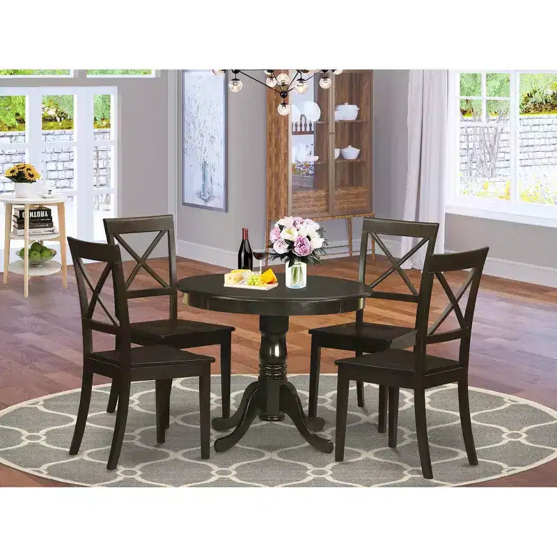 Set da pranzo per cucina - Tavolo da cucina e 4 sedie per sala da pranzo