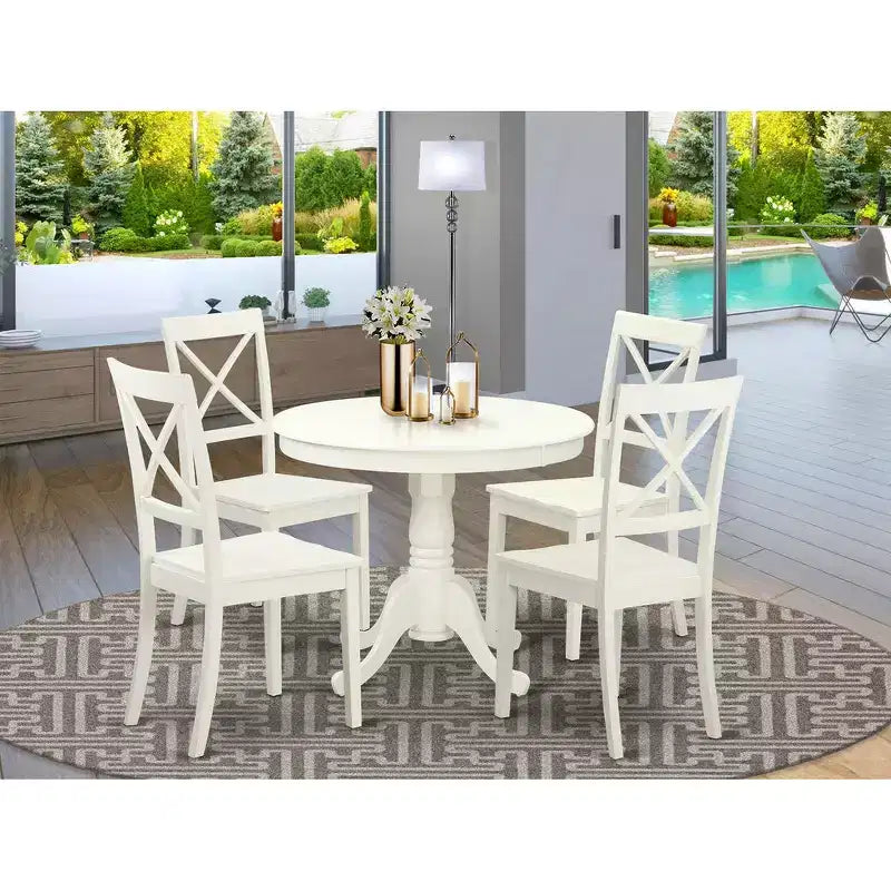 Set da pranzo per cucina - Tavolo da cucina e 4 sedie per sala da pranzo