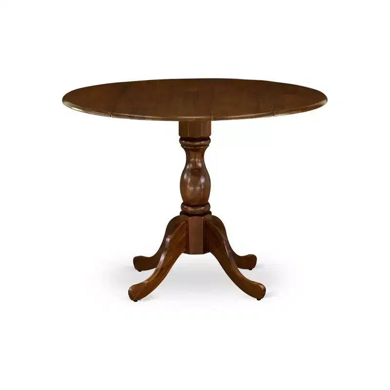 HomeStock Belmont, set da pranzo di 3 pezzi, 1 tavolo allungabile e 2 sedie da pranzo in tessuto di lino chiaro - Finitura noce acacia