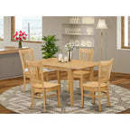 HomeStock Belmont Dining Room Set - Small Dining Table And Dinette Chairs, Drop Leaf, Buttermilk and Cherry