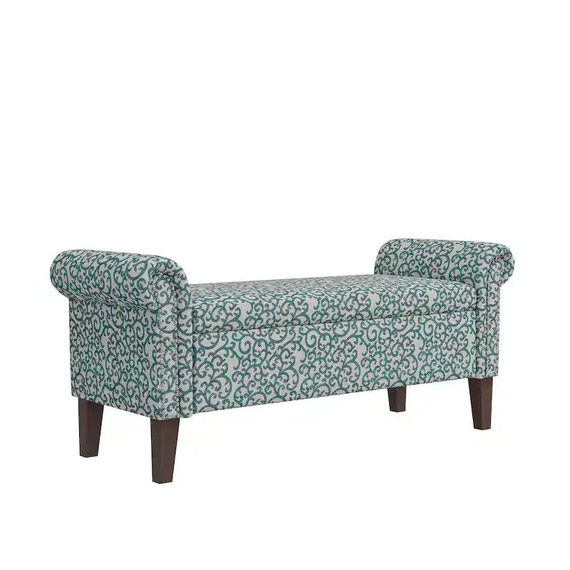 HL Arredamento per la Casa, Pouf contenitore con braccioli arrotolati