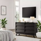 Cassettiera Inclinata in MDF a 6 Cassetti - Cassettiera Moderna, Mobile Contenitore per Casa, Mobile Contenitore per Ufficio, Comò per Camera da Letto, Design Salvaspazio