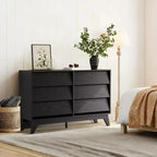 Cassettiera Inclinata in MDF a 6 Cassetti - Cassettiera Moderna, Mobile Contenitore per Casa, Mobile Contenitore per Ufficio, Comò per Camera da Letto, Design Salvaspazio