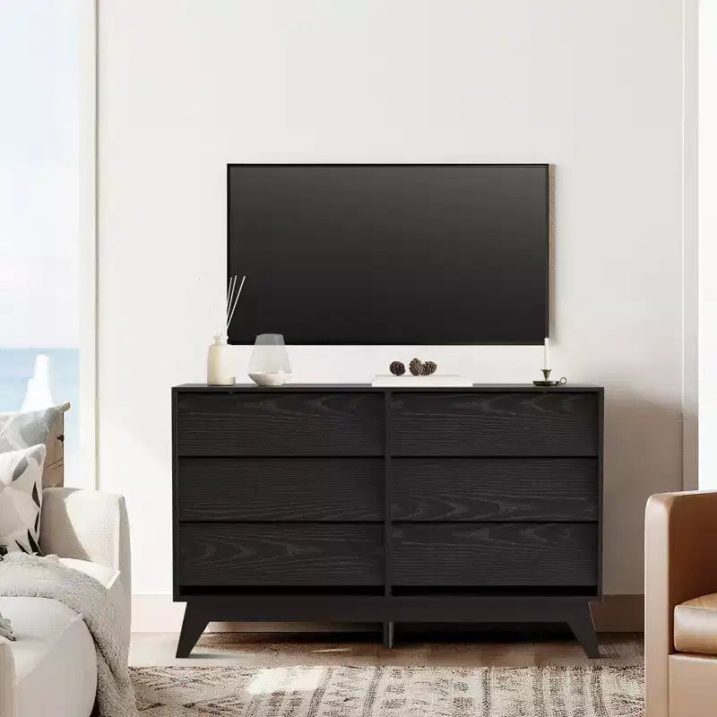 Cassettiera Inclinata in MDF a 6 Cassetti - Cassettiera Moderna, Mobile Contenitore per Casa, Mobile Contenitore per Ufficio, Comò per Camera da Letto, Design Salvaspazio