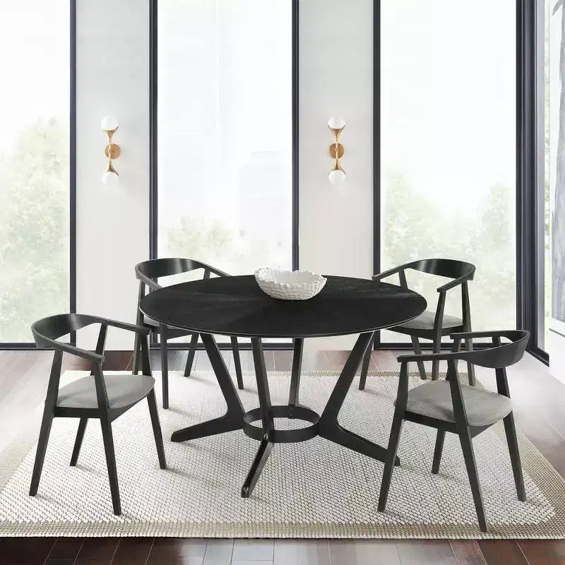 Armen Living, Sedia da Pranzo in Legno Santana - Set da 2