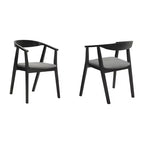 Armen Living, Sedia da Pranzo in Legno Santana - Set da 2