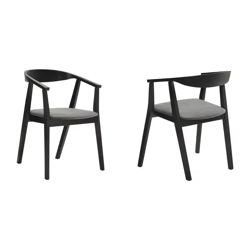 Armen Living, Sedia da Pranzo in Legno Santana - Set da 2