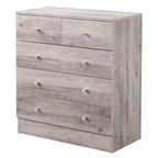 Cassettiera Karl Home a 5 cassetti, grigia, in truciolato, larghezza 25.98in.