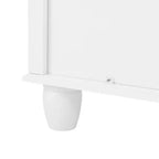 MAYEERTY Mobile Contenitore Moderno con 4 Cassetti Alto in Legno per Soggiorno Ingresso Bianco Avorio