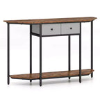 Costway 51 Console Table with 2 Drawers Open Storage Shelf 2-Tier Entryway Table