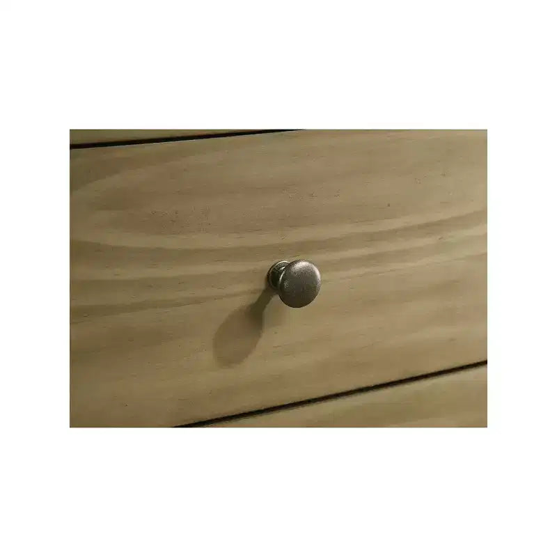 Coaster, Comodino Granada con 2 cassetti e piano in vetro, Pino naturale