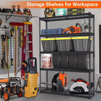 Scaffalatura da Garage a 5 Ripiani, Scaffali Metallici Regolabili da 2500 Libbre, Scaffalatura Resistente per Garage, Scaffale Industriale per Uso Generale