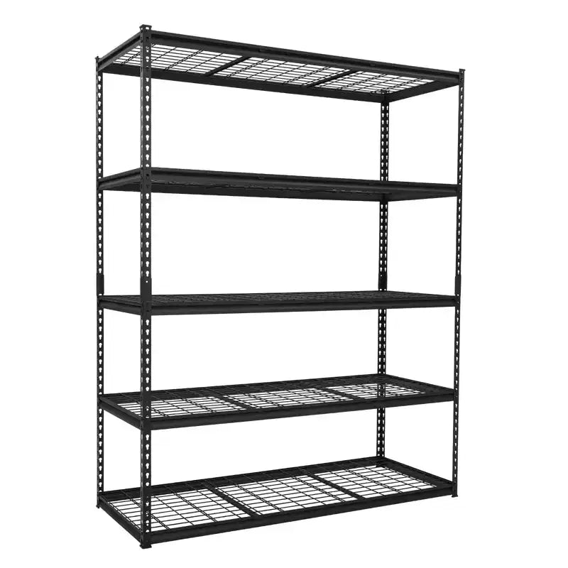 Scaffalatura da Garage a 5 Ripiani, Scaffali Metallici Regolabili da 2500 Libbre, Scaffalatura Resistente per Garage, Scaffale Industriale per Uso Generale