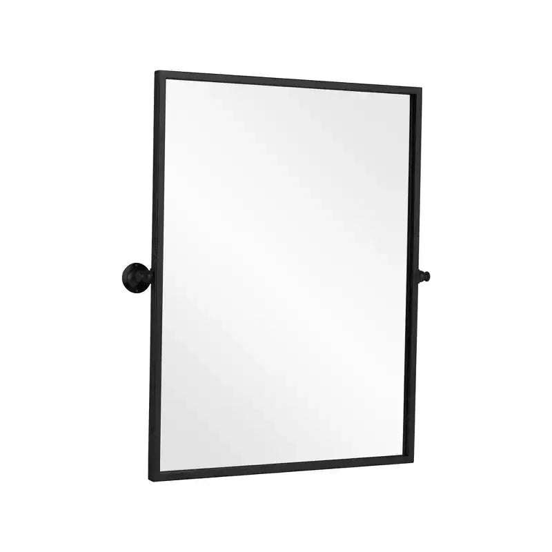 Specchio da bagno Pexfix con cornice in metallo e perno, regolabile a parete per un arredamento moderno