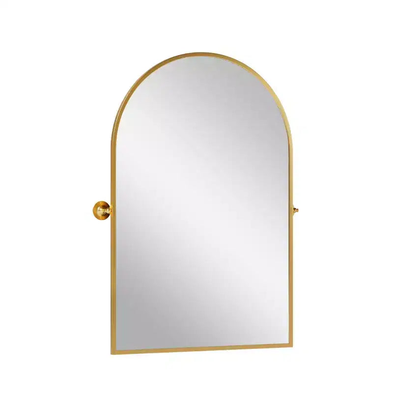 Specchio da bagno Pexfix con cornice in metallo e perno, regolabile a parete per un arredamento moderno