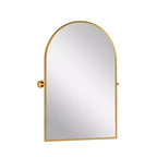 Specchio da bagno Pexfix con cornice in metallo e perno, regolabile a parete per un arredamento moderno