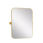 Specchio da bagno Pexfix con cornice in metallo e perno, regolabile a parete per un arredamento moderno