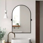Pexfix Metal Framed Pivoted Bathroom Wall Vanity Mirror Adjustable Wall-Mounted For Modern Wall Decor