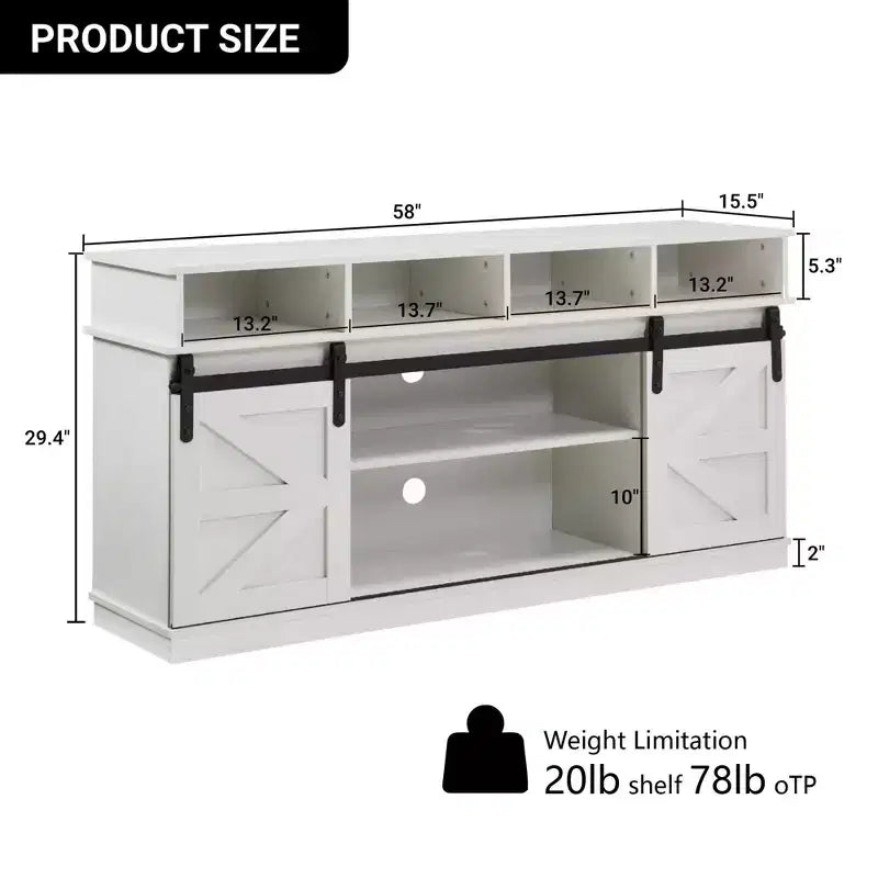 Mobile TV da 58" in Stile Modern Farmhouse