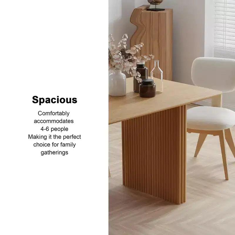 PexFix 67 x 33.5 Tavolo da pranzo in legno massiccio stile rustico per 4-6 persone, tavolo da cucina moderno con gambe ondulate solide per soggiorno, cucina, ufficio domestico, colore naturale