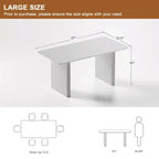 PexFix 67 x 33.5 Tavolo da pranzo in legno massiccio stile rustico per 4-6 persone, tavolo da cucina moderno con gambe ondulate solide per soggiorno, cucina, ufficio domestico, colore naturale