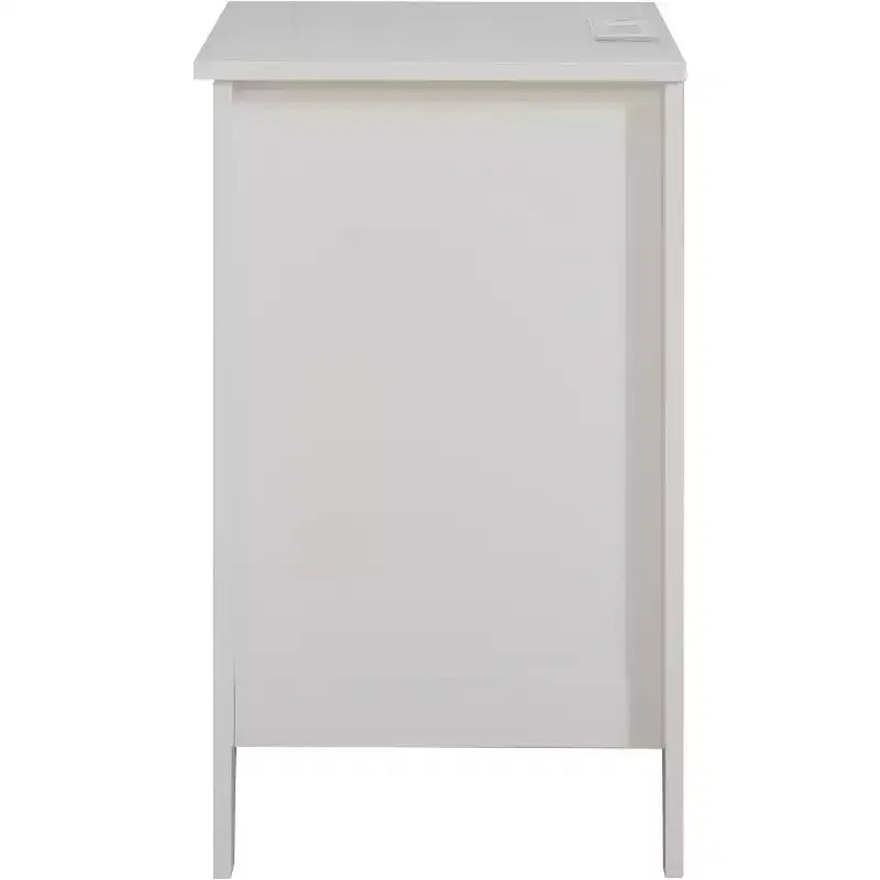 Acekool Comodino con Stazione di Ricarica, Comodino Bianco a 3 Cassetti con Porte USB e Prese di Corrente, Grande Contenitore per Camera da Letto e Soggiorno
