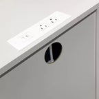 Acekool Comodino con Stazione di Ricarica, Comodino Bianco a 3 Cassetti con Porte USB e Prese di Corrente, Grande Contenitore per Camera da Letto e Soggiorno