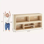 COZONY 47 Organizer per giocattoli con cassetto, libreria per bambini in legno e libreria a 5 cubi, contenitore per giocattoli per sala giochi, asilo nido, camera dei bambini, aula