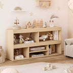 COZONY 47 Organizer per giocattoli con cassetto, libreria per bambini in legno e libreria a 5 cubi, contenitore per giocattoli per sala giochi, asilo nido, camera dei bambini, aula