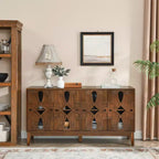 60.5 Credenza moderna, Tavolo credenza buffet, Mobile contenitore console con 4 ante e ripiani regolabili, Mobile credenza buffet per la casa