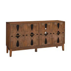 60.5 Credenza moderna, Tavolo credenza buffet, Mobile contenitore console con 4 ante e ripiani regolabili, Mobile credenza buffet per la casa
