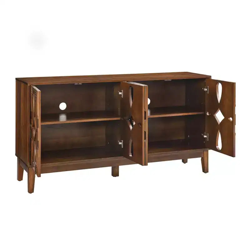 60.5 Credenza moderna, Tavolo credenza buffet, Mobile contenitore console con 4 ante e ripiani regolabili, Mobile credenza buffet per la casa