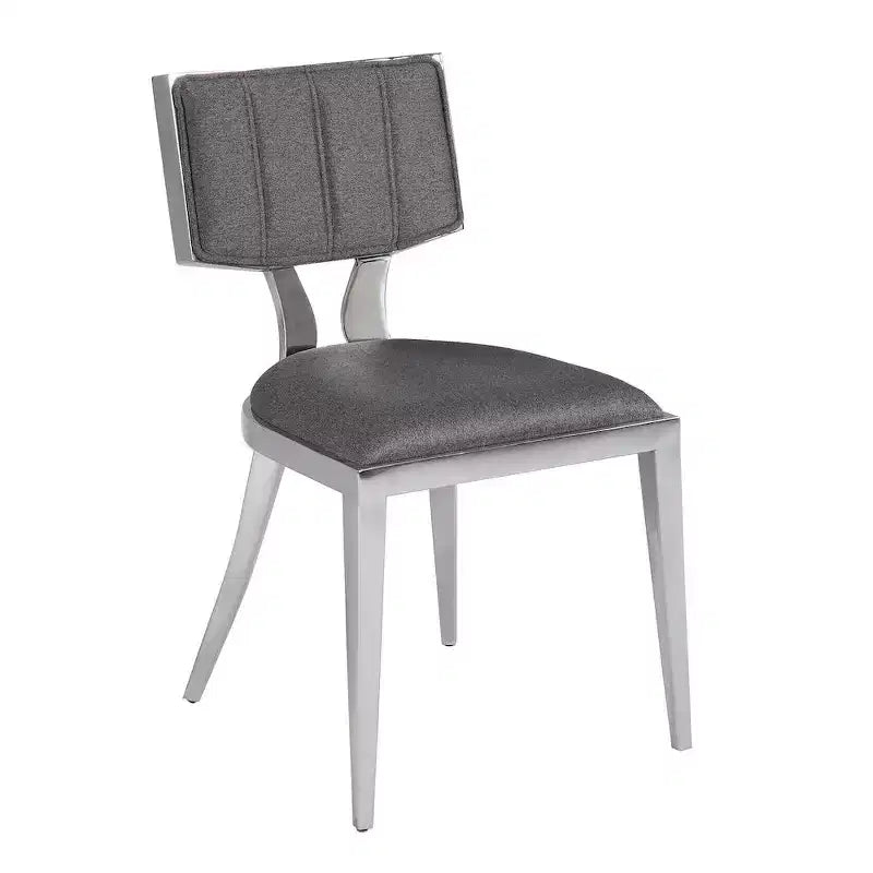 Chintaly Imports, Sedia da pranzo contemporanea con schienale flottante, rivestimento in similpelle - Set da 2