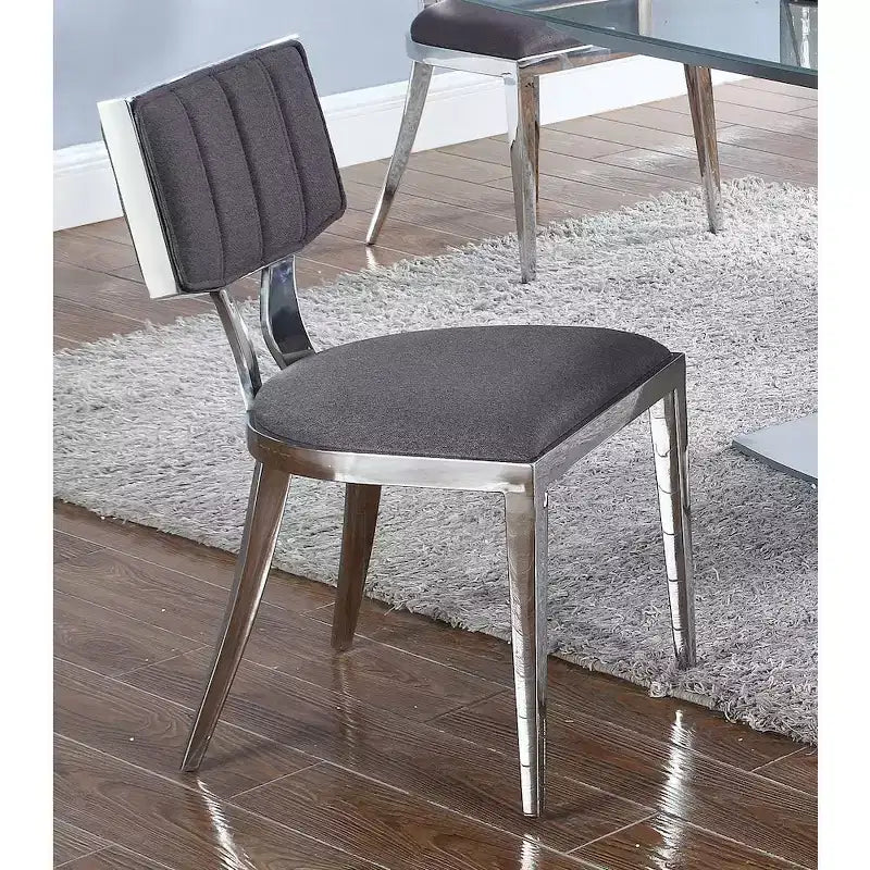 Chintaly Imports, Sedia da pranzo contemporanea con schienale flottante, rivestimento in similpelle - Set da 2