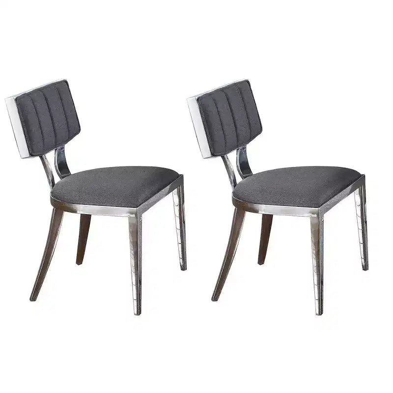 Chintaly Imports, Sedia da pranzo contemporanea con schienale flottante, rivestimento in similpelle - Set da 2