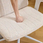Sedia VINGLI Criss Cross con braccioli regolabili a ribalta, sedia a gambe incrociate con ruote, sedia da ufficio extra larga, sedia da scrivania, ciniglia stellata